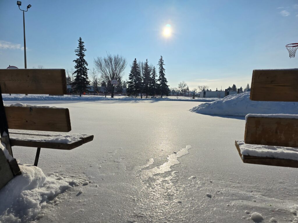 Duggan Skating Rink in winter