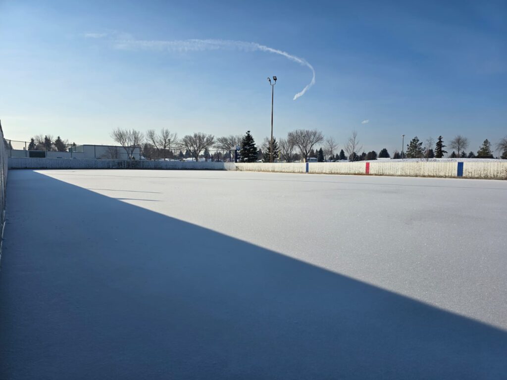 Ekota Edmonton Outdoor Rink in Winter